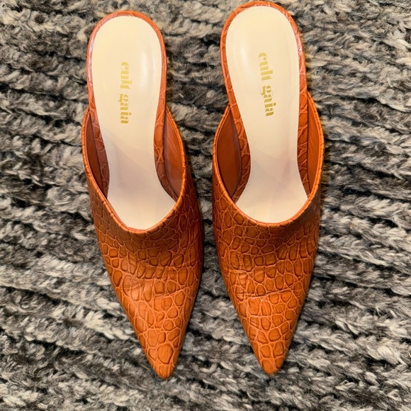 CULT GAIA Penolope Brown Leather Mule - Picture 2 of 5